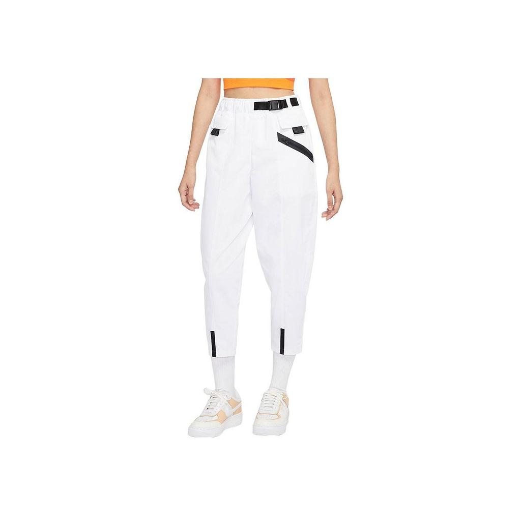 Nike Logo Print Sports Casual Pants Women bottoms White DD4617-100