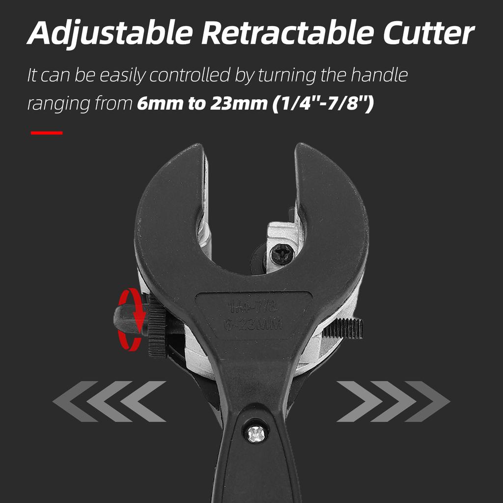 Ratcheting Tubing Cutter 1 4   7 8   Tubing Cutter for Cutting PVC Copper Pipes, Iron Pipes, Galvanized Pipes Plastic