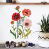 Flower Wall Sticker Peel and Sticks PVC Garden Plant Decor for Sofa Living Room Kids Home