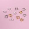 S925 Sterling Silver U-Shape Wire Clasp for DIY Bead Jewelry and Handwoven Rope Gold End Tubes