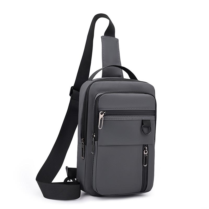

Men s Multi-Functional Chest Sling Bag – Stylish Nylon Crossbody with Multiple Compartments for Outdoor Sports сірий колір