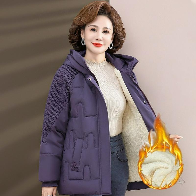 Winter Padded Jacket Ladies's Winter Plus Velvet Thick Padded Jacket Ladies's Down Padded Jacket