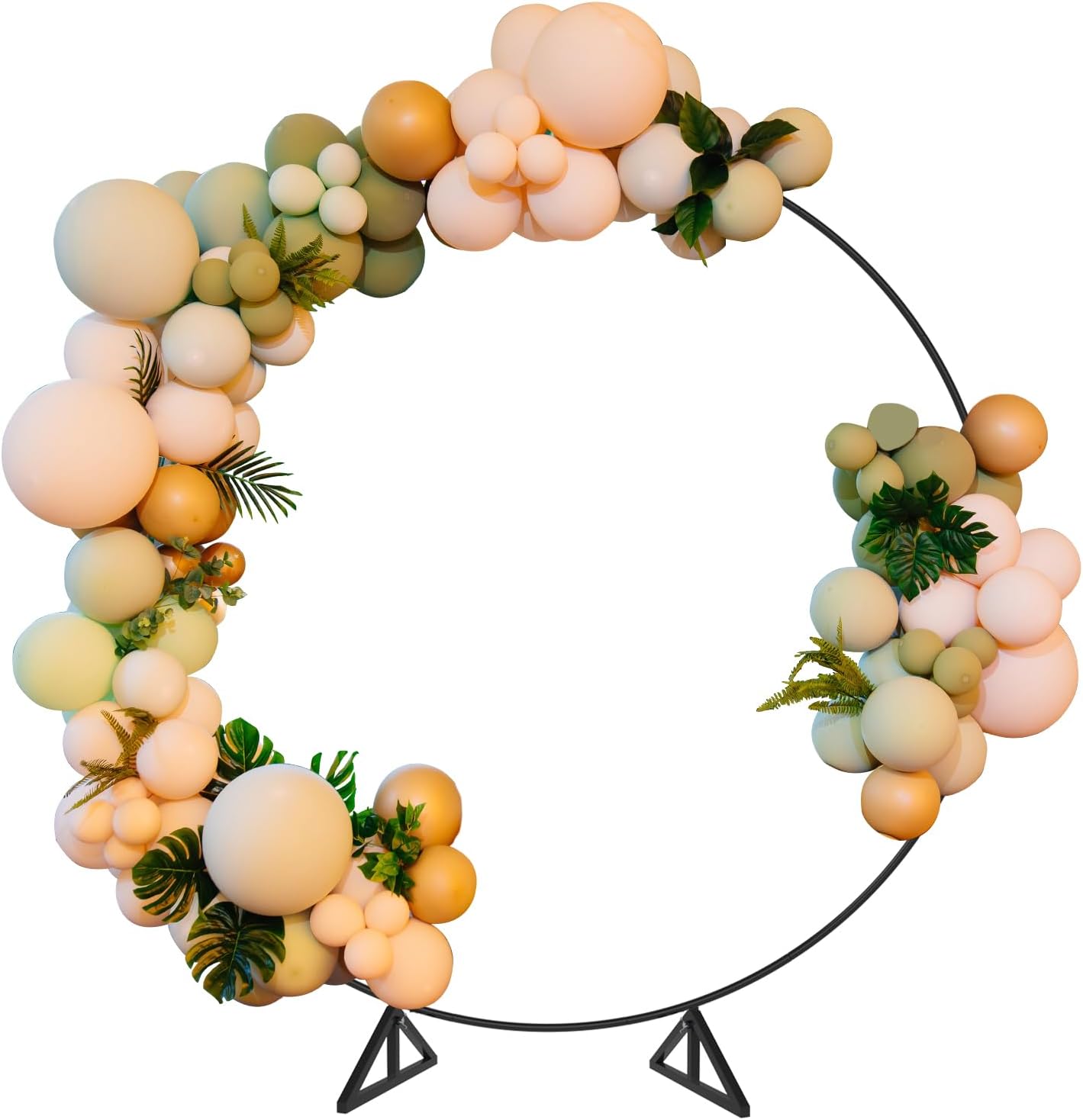 

Металлический круглый набор для арки из воздушных шаров, кронштейн для фона в виде ветвей дерева для украшения свадебной вечеринки - чёрный