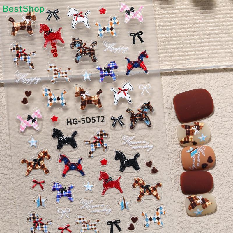 Colorful Stylish Horse Nail Art Sticker Self Adhesive Manicure Decal Nail Sticker Manicure Decoration For Girls