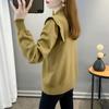 2024 Autumn and Winter New Button Sweater Tops Women's Pullover Half Turtleneck Sweater Thickened Bottoming Shirt Women