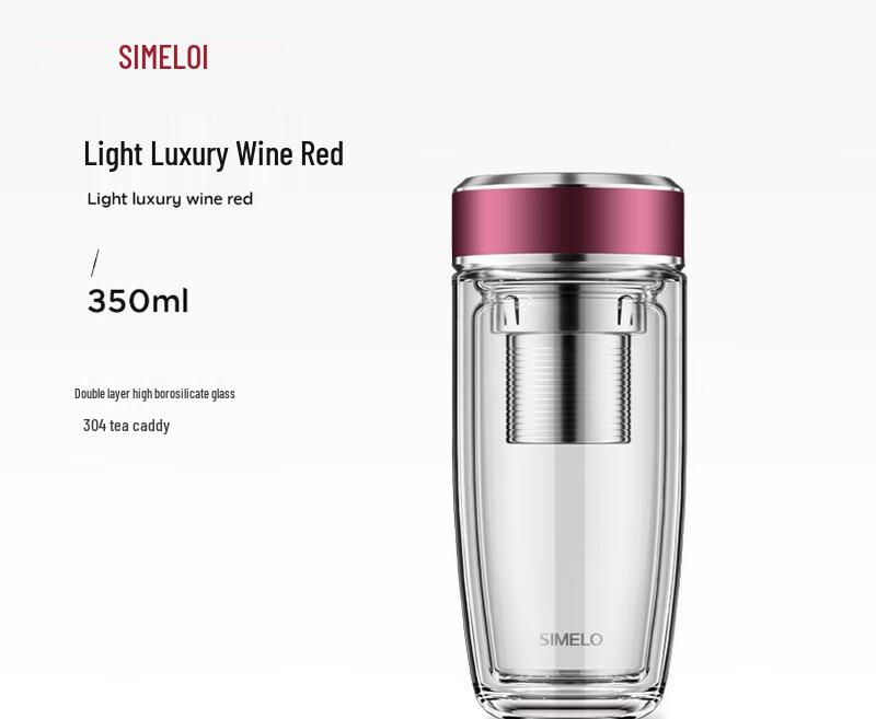 Shimeile New Master Double-Wall Borosilicate Glass Tea Infuser Bottle