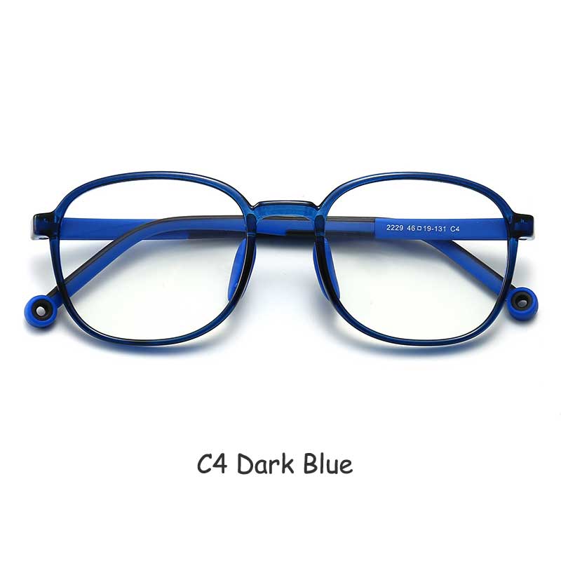 2024 Kids Blue Light Glasses Square Silicone Nose Pad Optic Myopia Hyperopia Eyeglass Frames Child Glasses 0 Diopter Eyewear