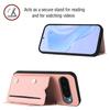 For Google Pixel 10 Pro XL Case Card Holder Kickstand Skin-Touch Phone Cover with Wrist Strap