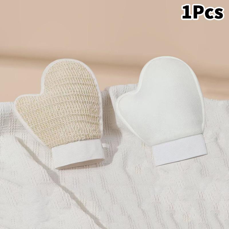 

2-in-1 Body Lotion Massage Gloves with Essential Oil for Tanning Prevents Sticky Hands Exfoliating Rubbing Mitt for Smooth Skin белый