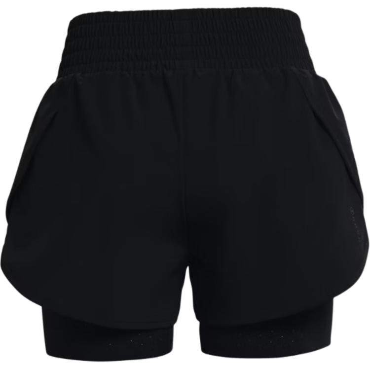 Under Armour Two-In-One Woven Training Shorts Women Shorts Black 1361154-001
