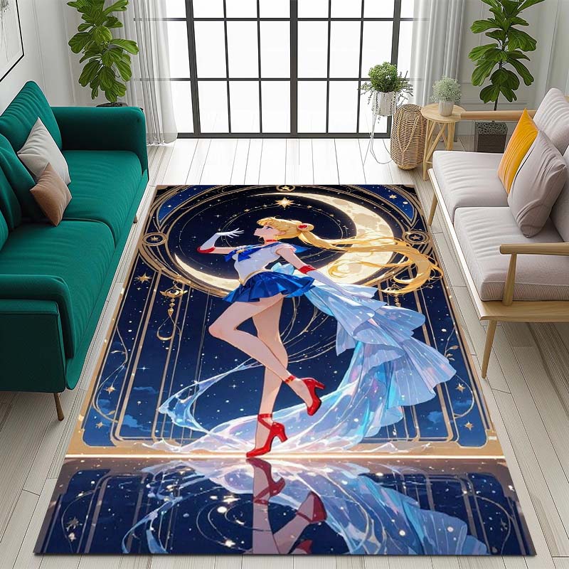 The New 2026 Pretty Guardian Sailor Moon Rug Is Suitable for Home Décor In Game Rooms, Bedrooms, Living Rooms, Sofa Areas, and