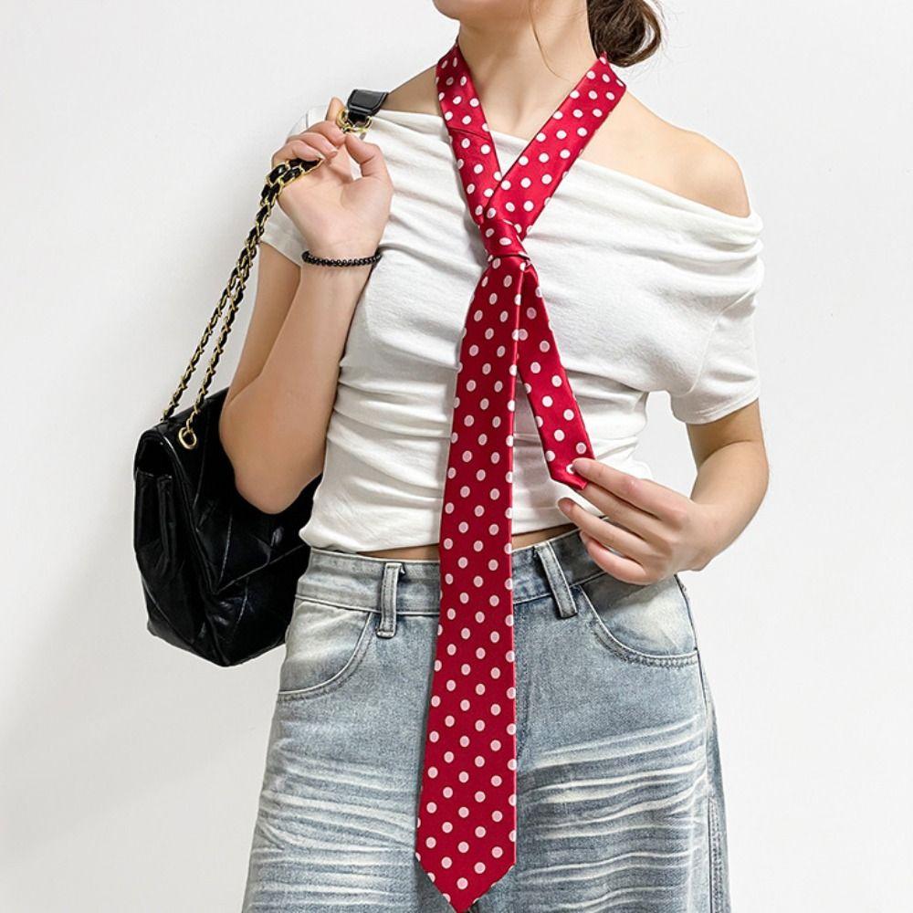 Long Leopard Print Necktie Korean JK Uniform Necktie Belt Accessories  Uniform Suit