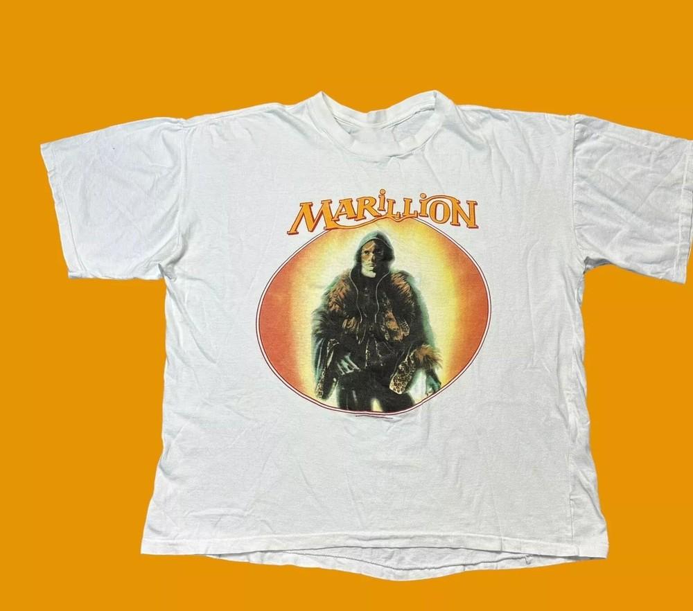 Vintage Marillion Rare Concert Tour Band White TShirt All size MI281 Unisex T-Shirt S