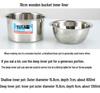 Wooden Rice Bucket with Lid: Insulated Serving Bowl and Spoon for Dining Table