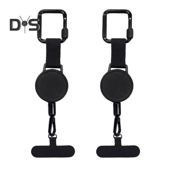 

Телефонный шнур с защитой от кражи и зажимом для ремня, выдвижной стальной шнур, универсальный фиксирующий карабин, предотвращающий падение телефона, поводок для путешествий и походов 2pcs