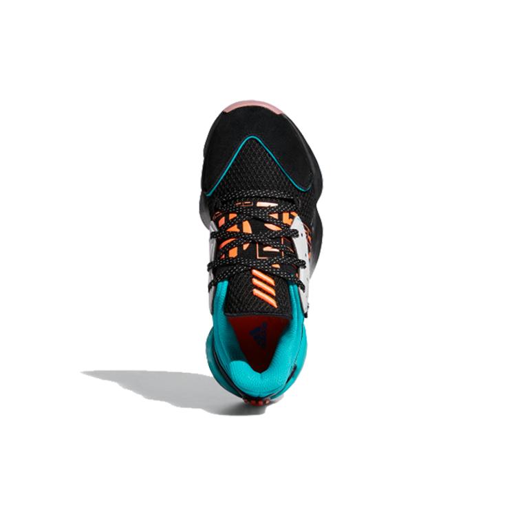 adidas Indurire vol. Scarpe da Basket per Bambini 4 J Geek Up Ammortizzate Mid top Blu Lago Nero Adolescenti FW4340