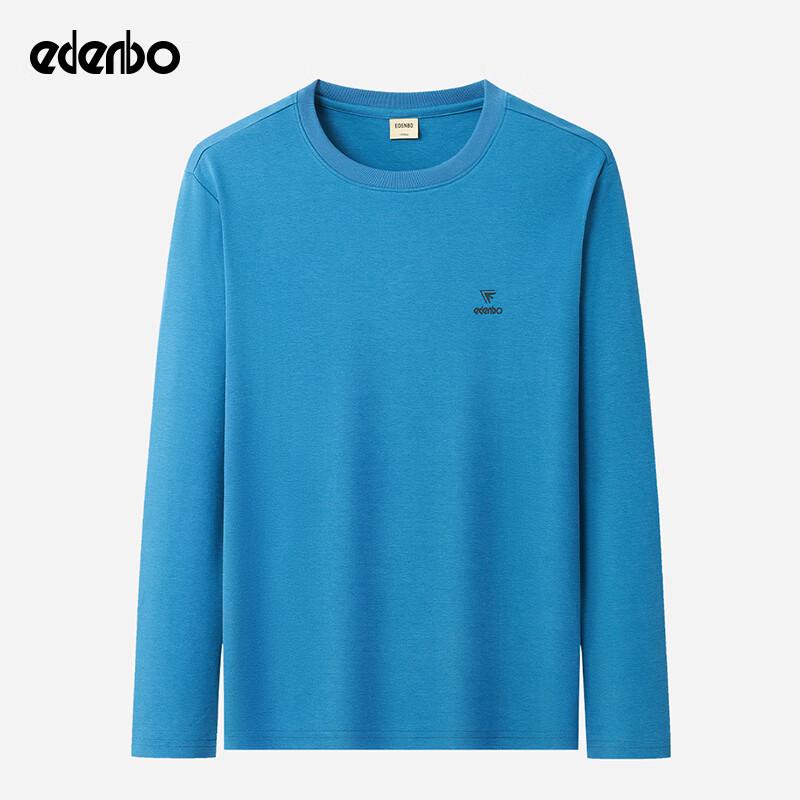 Edenbo Men s Casual Business Long Sleeve Round Neck T-Shirt 2XL