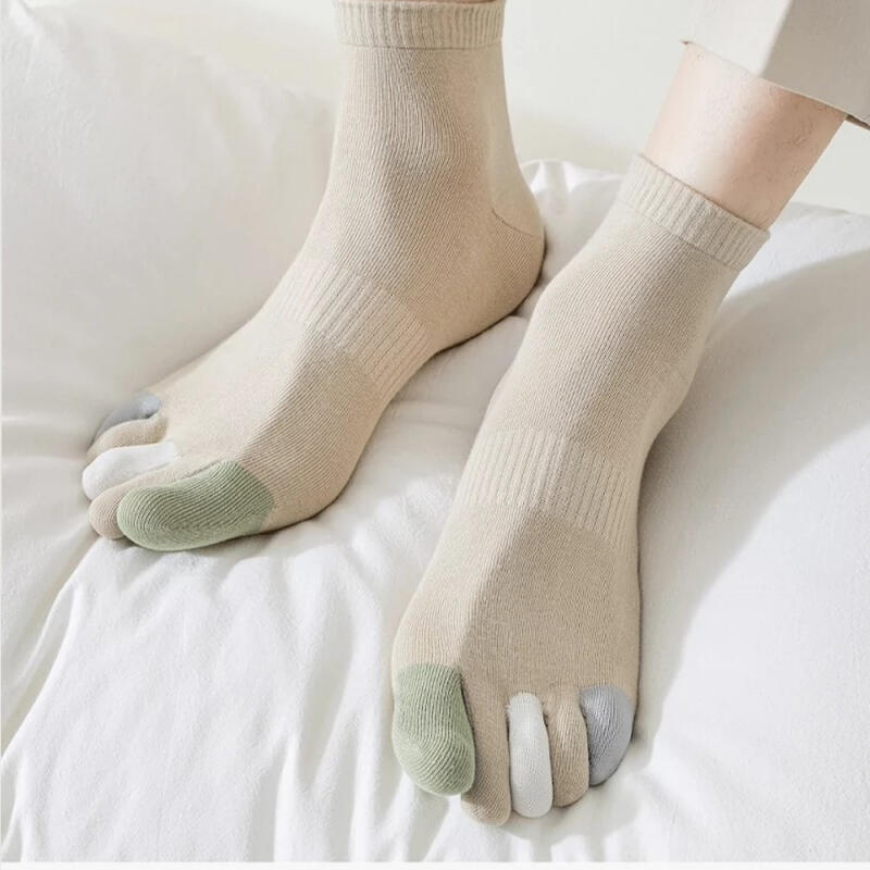 Haruyang Men's Anti-odor Toe Socks 5-Pair Set