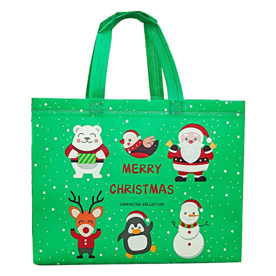 Christmas Gift Bags Large Reusable Tote Bag with Handles Non-Woven Christmas Grocery Shopping Bag for Holiday Xmas Party Supplies