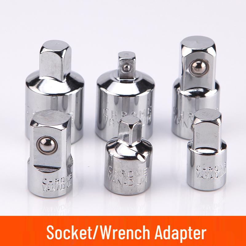 Multi-Drive Socket Adapter for Ratchet Wrench: 1/2" To 3/8" To 1/4
