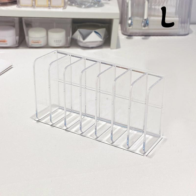 7-grid Cosmetics Storage Rack Transparent Multi-Functional Desktop Holder Skincare Organizer Eye Shadow Plate Storage Sort Box