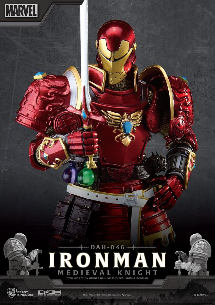 Dynamic Action Heroes Marvel Comics Iron Man (Medieval Knight) #046 Non-Scale Figure Red