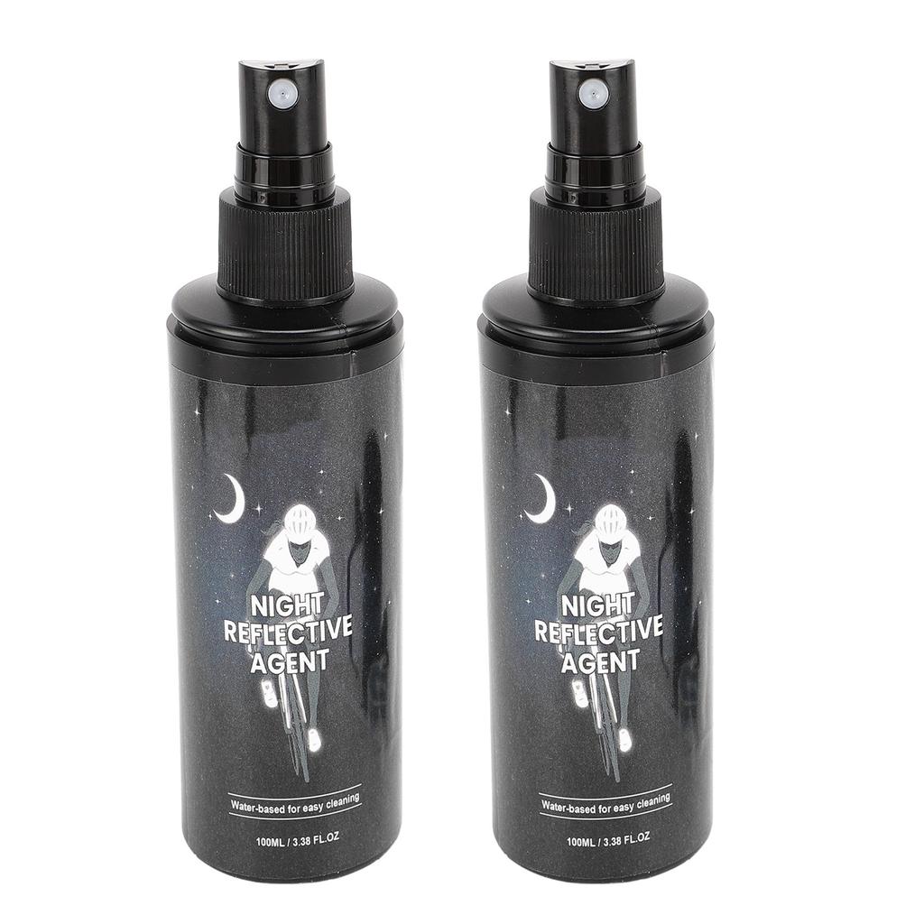 2 Pcs Reflective Spray Paint 100ml White Glow In The Dark Spray Long Lasting Reflective Glow Paint for Clothes Bike