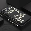 Shockproof Flower Print Phone Case For iPhone 16 Pro Max 15 Plus 14 13 Pro 12 Mini 11 Silicone Lanyard TPU Hard Slim Shell