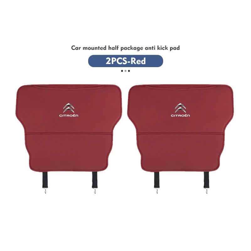 Car Anti-kick Pad Leather Seat Back Protector Anti Scratch Mat For Citroen Jumper Celysee Cactus Picasso Aircross Saxo Grand