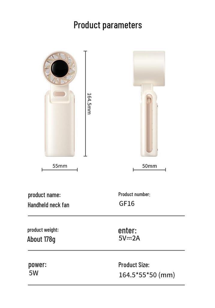 Portable High-Speed Turbine Mini Fan: USB-Powered Handheld, Desktop & Neck-Hanging with Long Battery Life