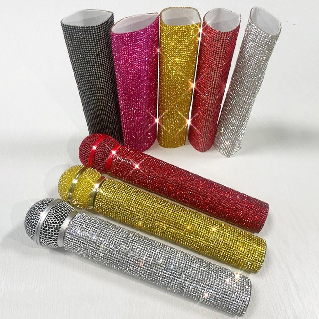 Strass-Mikrofonhülle für die meisten kabellosen Handmikrofone, Schutzhülle, Skin-Schale für Partys und Veranstaltungen