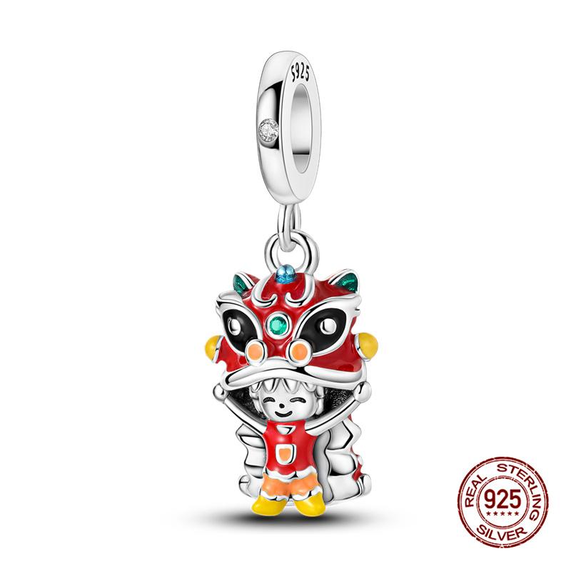 New In Fashion Copper Christmas Series Little Elk Charm Beads Fit 3Mm Original Bracelet Necklace For Women Diy Jewelry Gifts