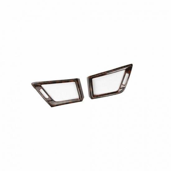 Cover Trim Console L&R Air Outlet Vent For BMW X1 E84 2010-2015 Agate Wood Grain