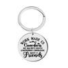Stainless Steel Keychain Work Made Us Colleagues But Inspirational Gift Stainless Steel Keychain for Backpack Bag Pendant