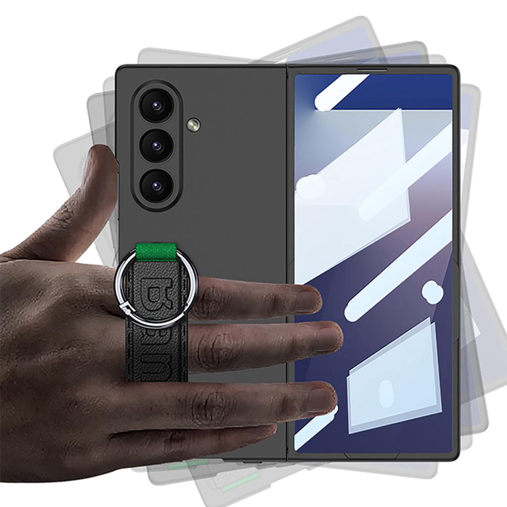 Samsung ZFold7 Mobile Phone Case Ultra Thin Folding Screen Zfold7 Finger Ring Wristband Shell Film Integrated Essence Hole Full Packaging