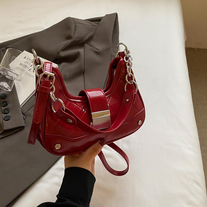 

Классическая сумка через плечо из искусственной кожи с клапаном для женщин, модные универсальные женские сумки для поездок на работу и подмышки, модные маленькие сумки