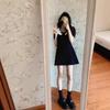 Petite Women's Hepburn Style Black Dress with Peter Pan Collar - Summer 2025 Collection