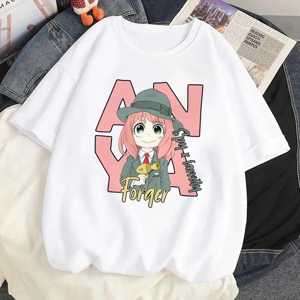 Loid Forger Yor Forger Anya Forger T-skjorte Tegneserie Manga Anime Harajuku Grafisk Kawaii T-skjorte for kvinners skjorte