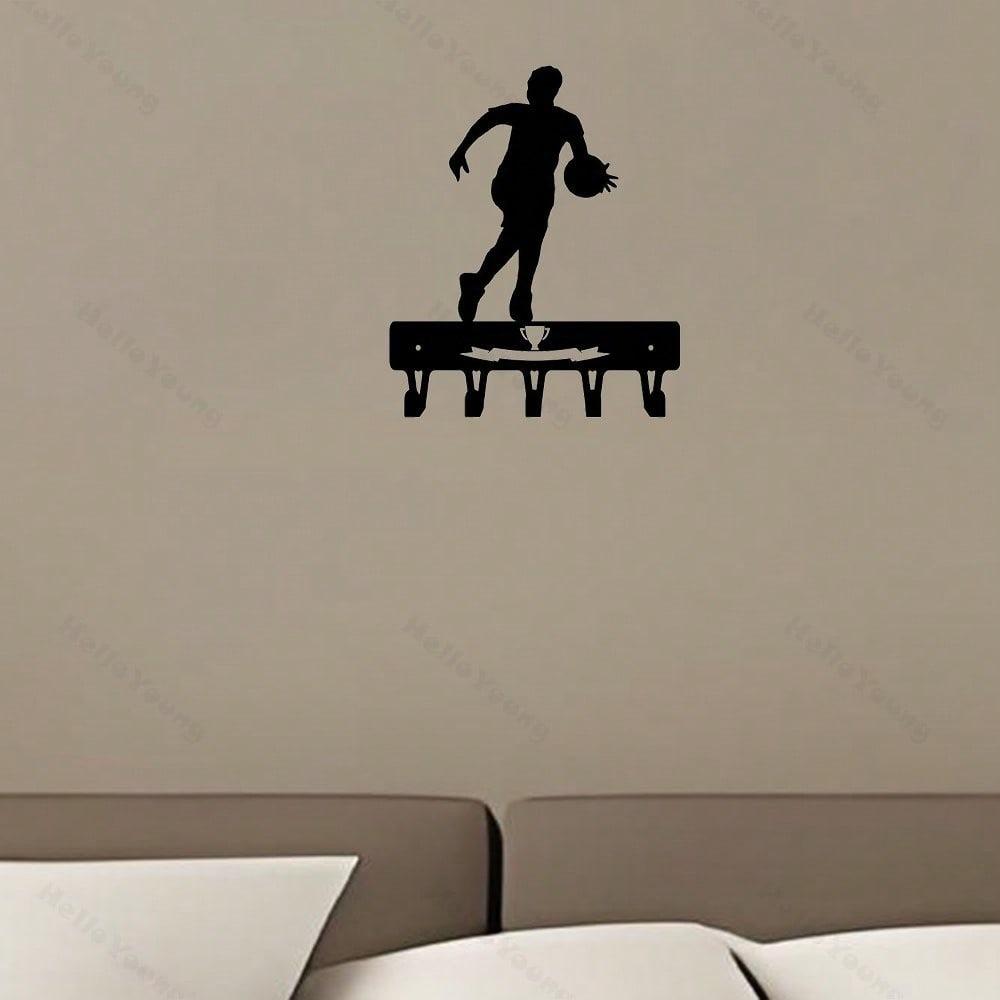 Wall Hook Black Steel Wall Decor for Living Room Bedroom Storage Organizer