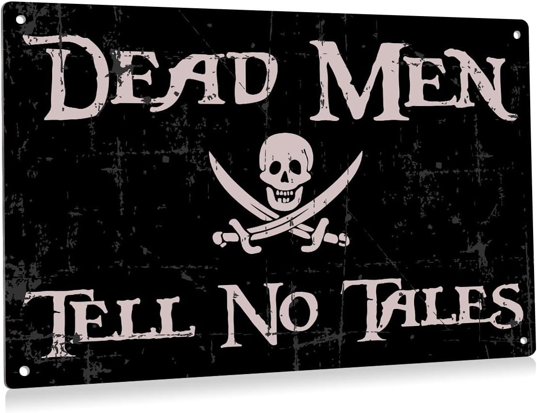 

Aluminium plate 769 Funny Metal Sign Pirate Decor Dead Men Tell No Tales Man Cave for Garage Crossbones Skull Skeleton Signs Pla aluminum 20x30cm