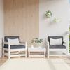 VidaXL Garden Chairs 2 Pcs, Seats with Armrest, Armchairs with Backrest, Outdoor Patio Terrace Furniture, White 825493