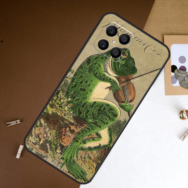 Vintage Retro Frog Mushrooms Phone Case For Honor 90 Lite 50 70 Magic 5 6 Pro 8X X6 X7 X8 X9 X8a X7a X6a X9b X9a Cover