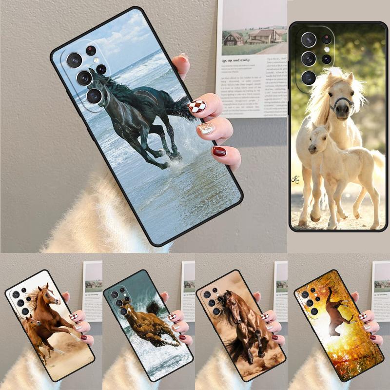 Brown Horse Gallop Phone Case for Samsung Galaxy Note 10 Pro S26 Ultra S23 S24 FE S25 S21 S22 PLUS Shockproof Cove