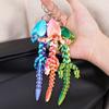Adorable Multi Jointed Keyrings Creative 3D Printed Gecko Figurine Keychain Unique Backpack Decoration Accessories Gifts