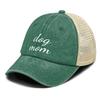 White Dog Mom Printed Trucker Hat Adjustable Sporting Trendy Fashion Mesh Cap For Gifts Outdoor Cycling Tennis Activities Wear