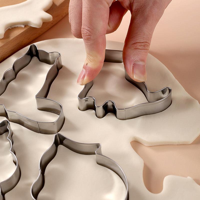 Adorable Kitten Cartoon Creative Baking Cookie Cutter Set of 5