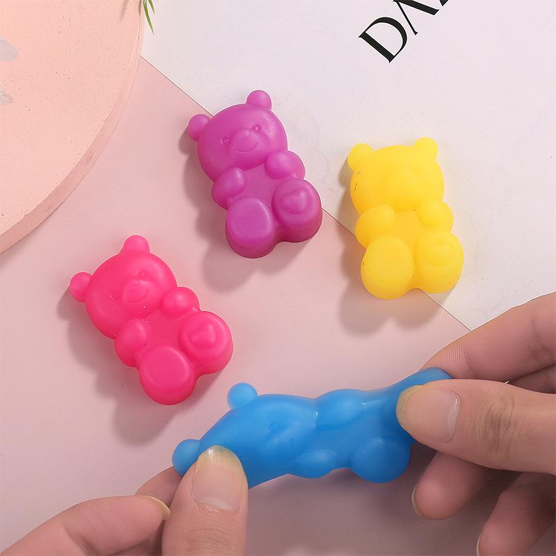 Creative jelly cartoon bear decompression pinch music small animal dumplings vent decompression trick toy