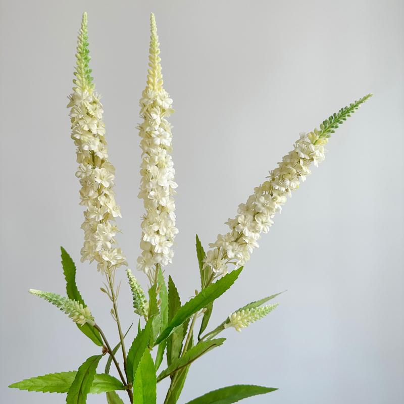 3pcs Lavender Flowers Artificial Off-White Faux Lavender Floral for Home Fabric Flowers Arrangement Decor Weding Party