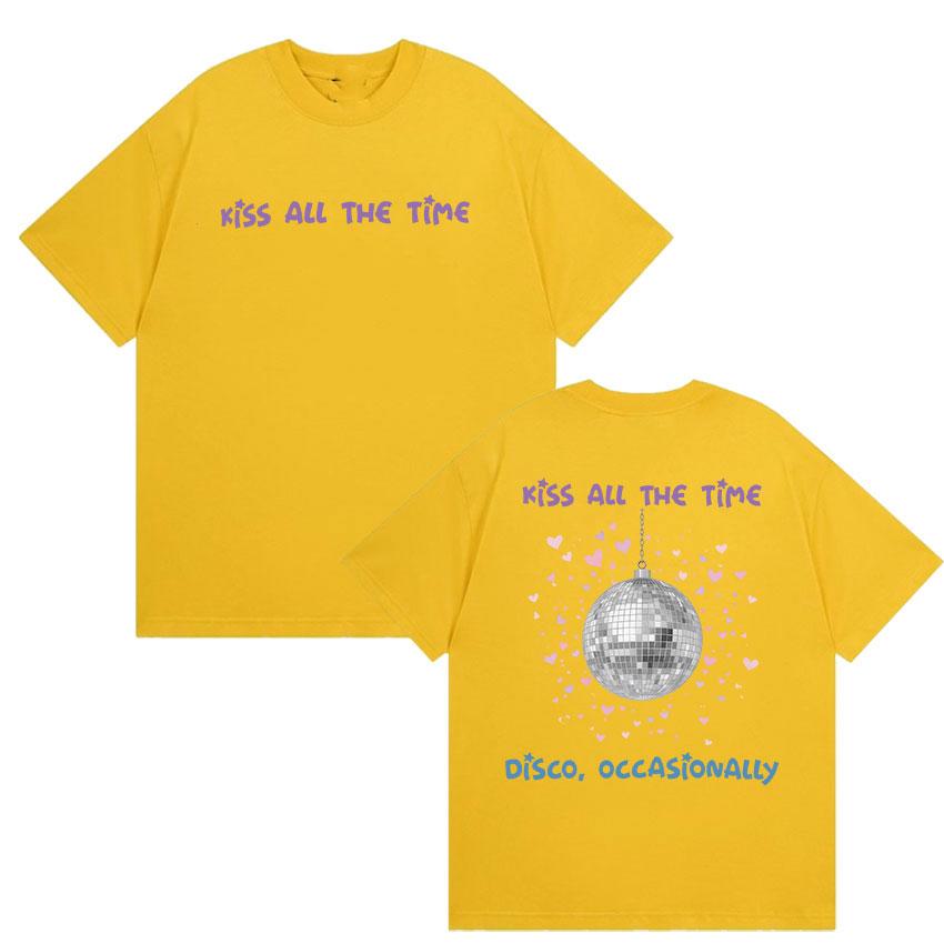 

Kiss All The Time Disco Occasionally Tshirts Harry Styles Print Fashion Short Sleeve Tshirt Unisex Women Summer Y2K Cotton Tees M