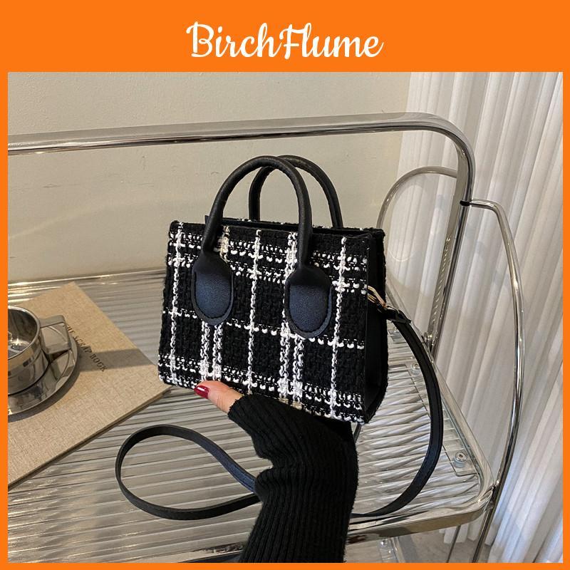 Fashion Grid Pattern Womens Small Shoulder Bag With Zipper Closure For Daily Use